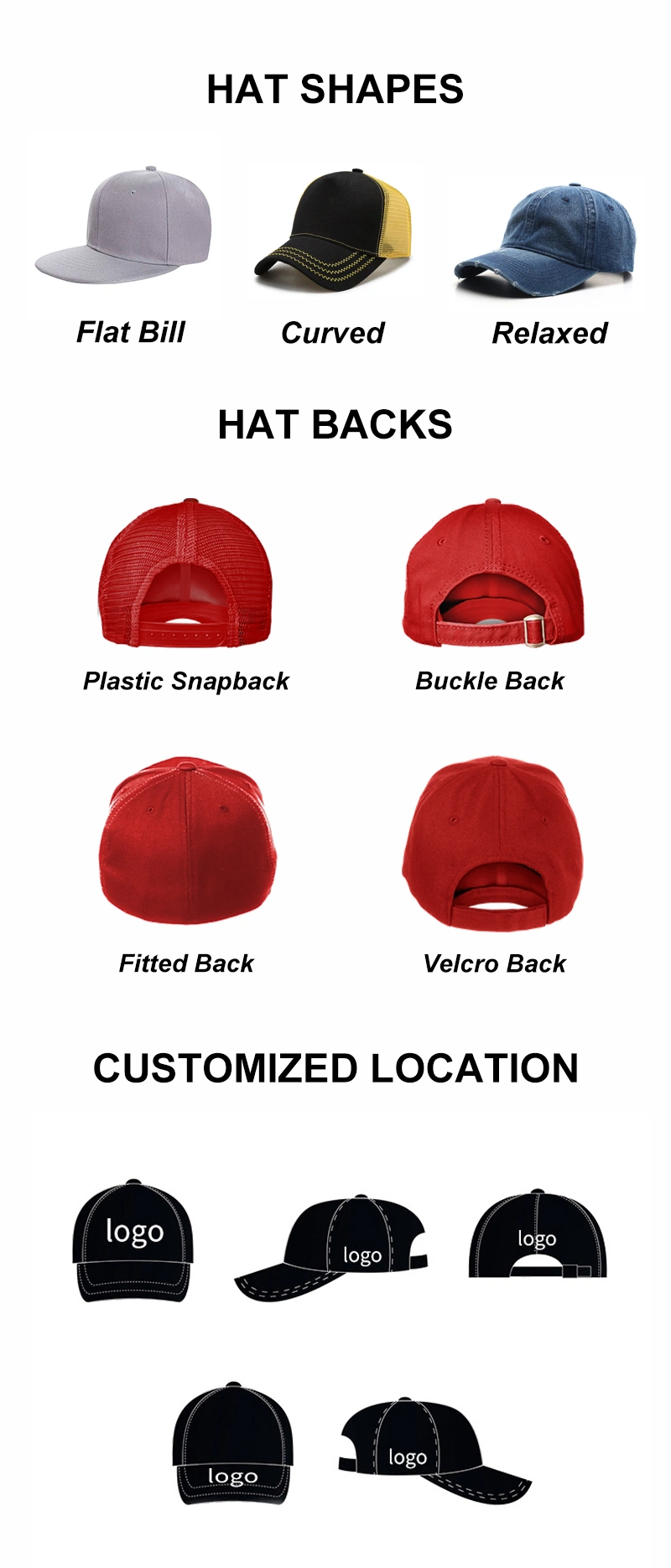 Wholesale Customize Printed Embroidery Logo Advertising Cap Outdoor Travel Peaked Cap Flat Brim Hip Hop Baseball Cap