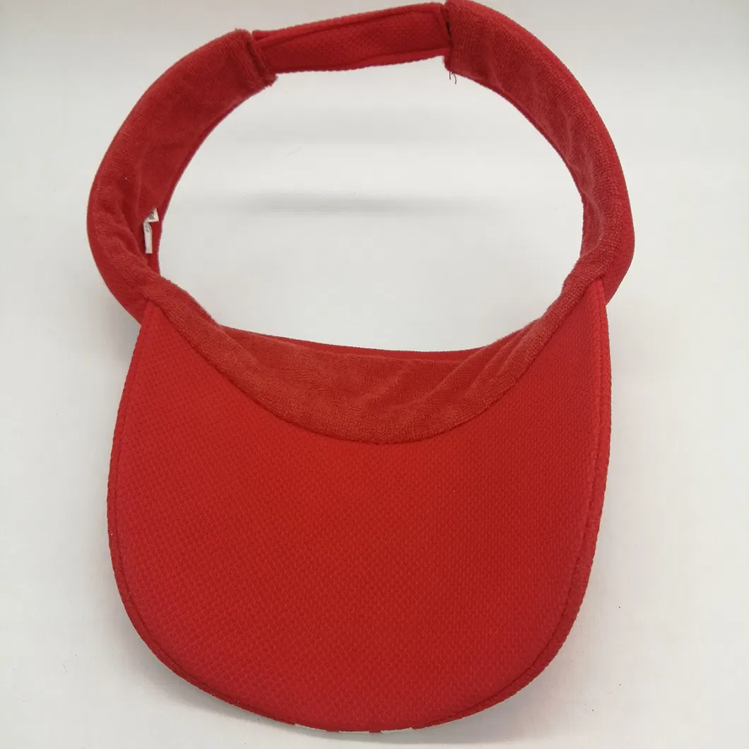 Long Visor Custom Fashion Nike Printing Red Sun Visor Cap Polyester Outdoor Running Visor Hat Factory Price