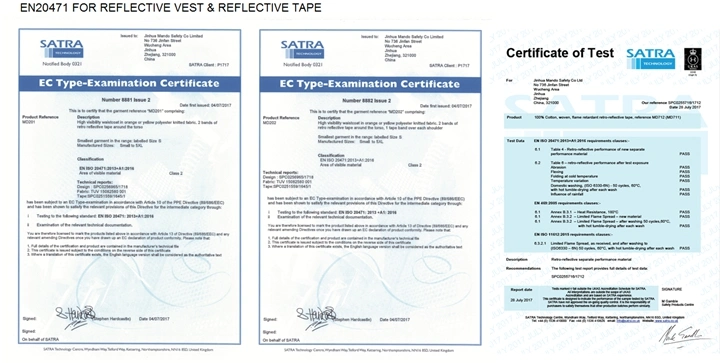 En20471 100% Cotton Flame Retardant Warning Reflective Tape