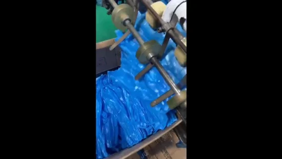 커프와 팔꿈치에 고무줄이 있는 일회용 기계로 만든 PE 오버슬리브 슬리브 커버